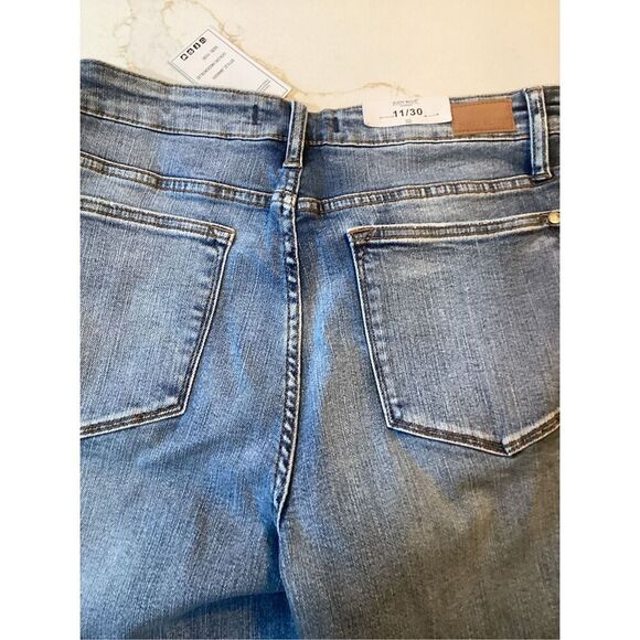 NEW Judy Blue Wide Leg Crop High Waist Jeans Size 11/30 Stretch - Picture 6 of 8